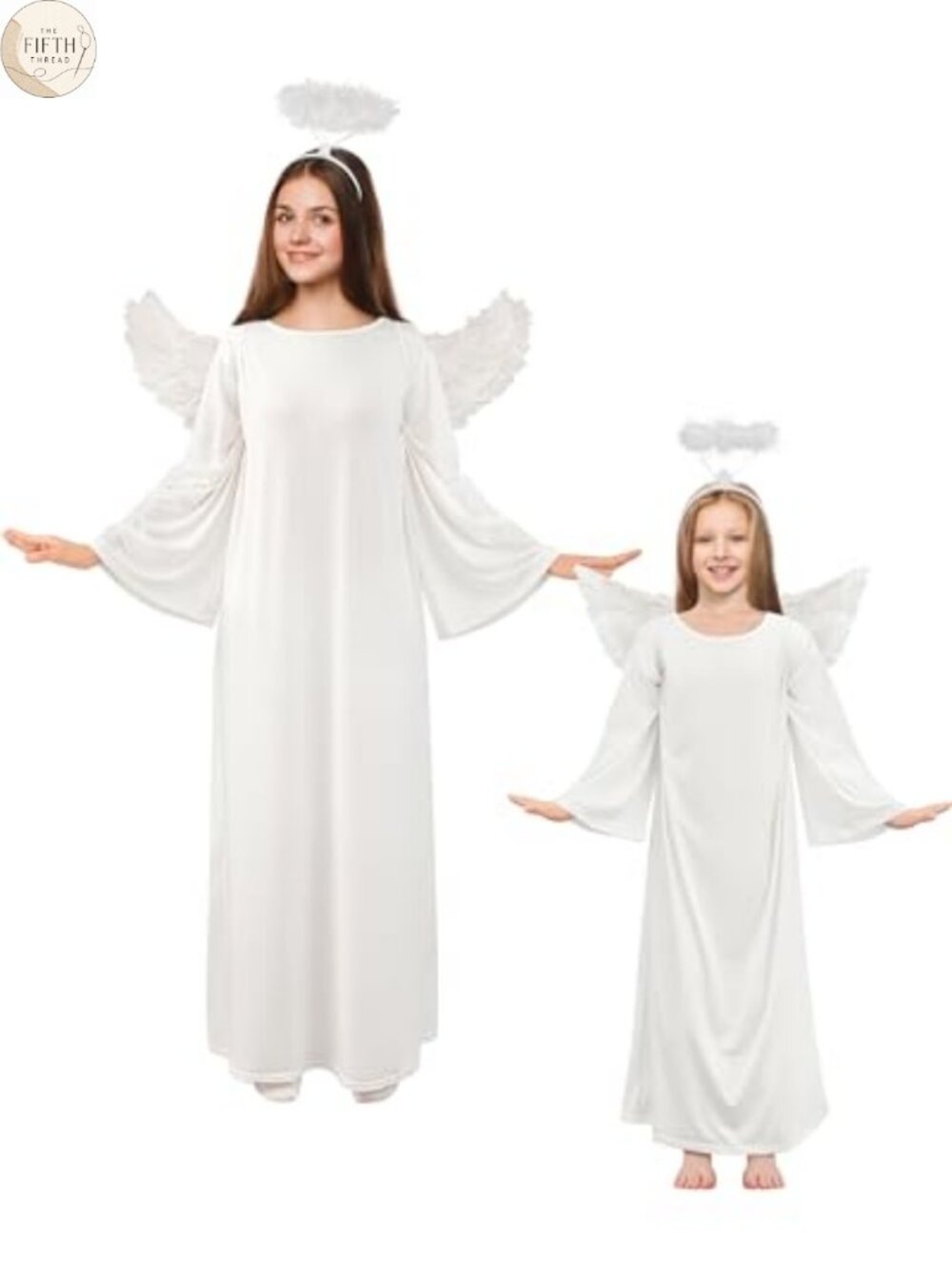 Toulite Angel Costume Set Biblical Robe Wings Headband Religious Pageant